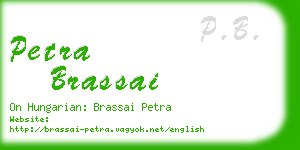 petra brassai business card